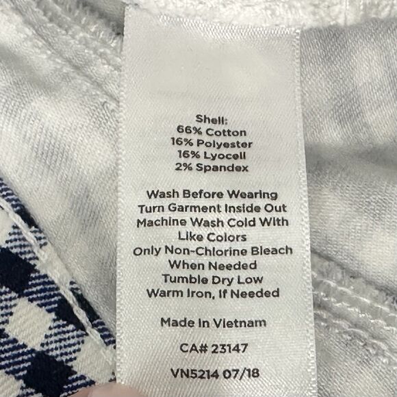 NWT Talbots‎ Blue & White Gingham Flat Front Stretch Denim Skirt Sz- 14 Preppy - Picture 7 of 7